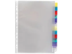 Viquel Geperforeerde Showtas A4 Met 12 Tabs 0.09mm 11-Gaats