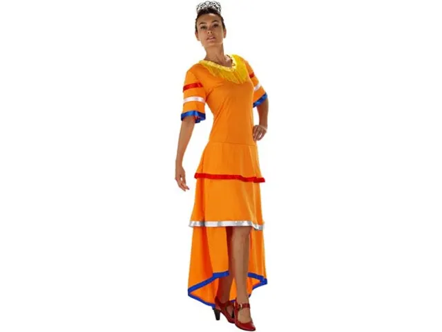 Oranje Spaanse jurk set van 3 stuks