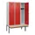 locker met bank,HxBxD 1950x1200x815mm,3vak,vak B 400mm,draaigrendel