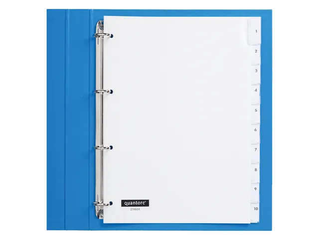 Tabbladen Quantore A4 4-Gaats 10-Delig Met Venster Wit Pp