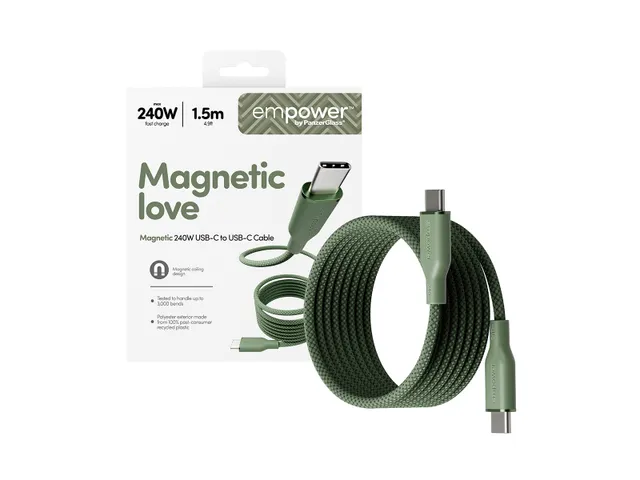 PanzerGlass empower by Magnetic 240W USB-C to USB-C Cable | USB