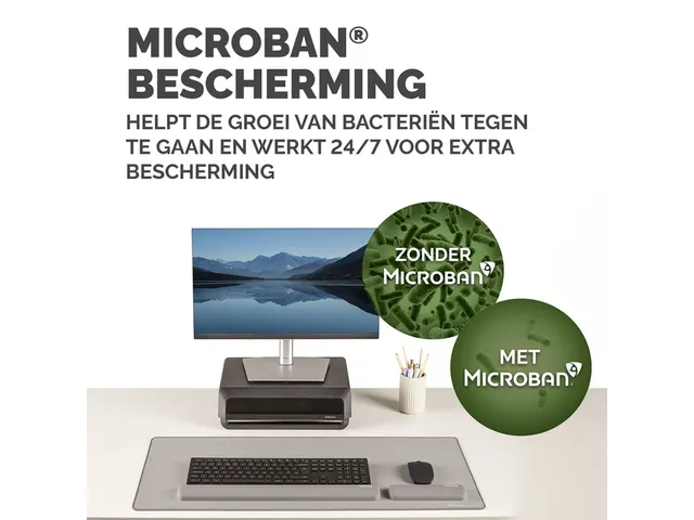 Polssteun Fellowes Breyta palm grijs 6x18cm