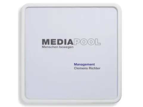 Deurbordje 155x155x12mm Polycarbonaat-Raampjes Wit