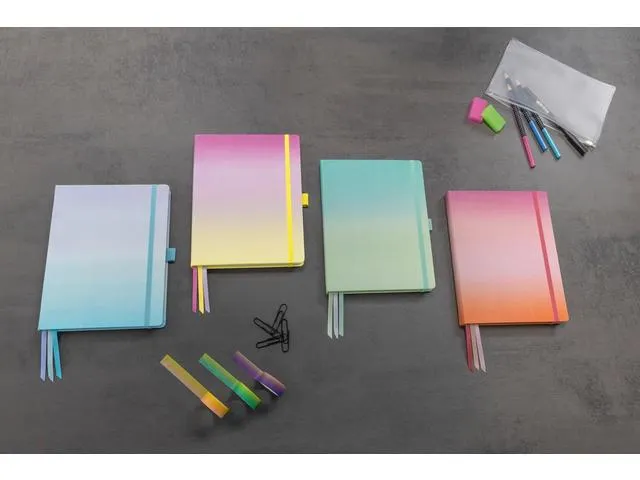 Bulletjournal Jolie A5 Gradient Sunset à lignes pointillées couvertu