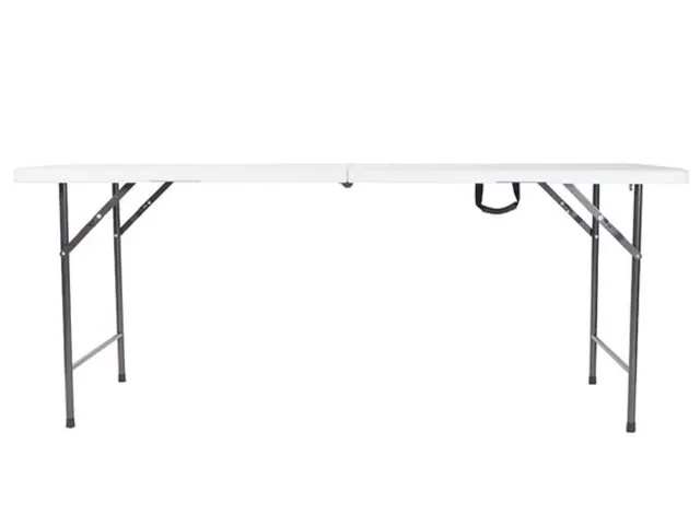 Vouwtafel weerbestendige Klaptafel 180x70x74cm HDPE Wit