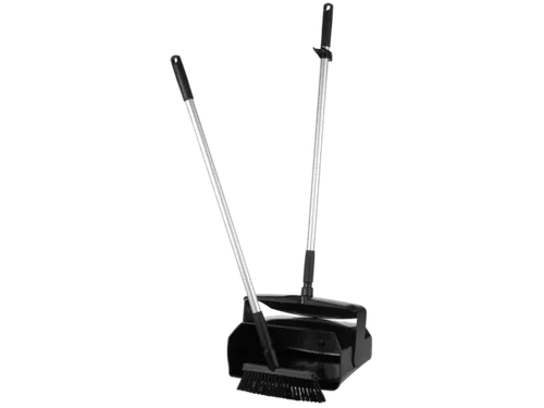 Vikan Hygiene stofblik + veger combinatieset alu steel 840mm Zwart