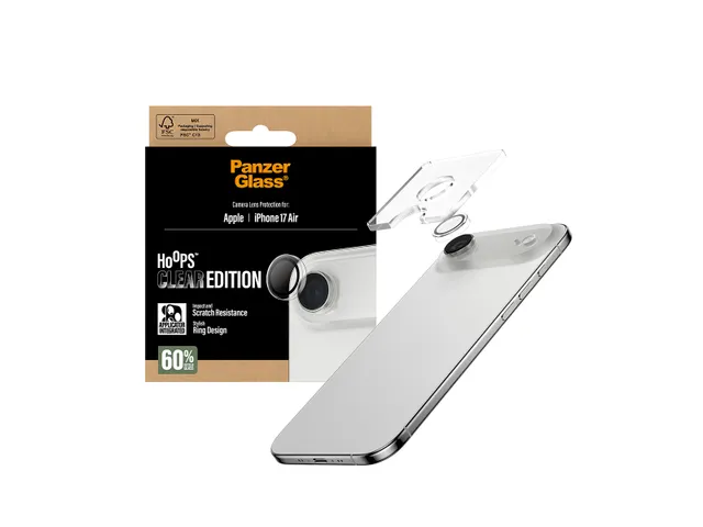 PanzerGlass Hoops Camera Lens Protector Transparent iPhone Air, A