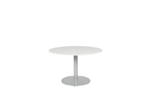 Linesto Vergadertafel Vaste Hoogte 120cm Rond Grijs 25mm Alu