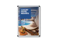 Kliklijst A2 Ronde Hoeken 25mm Zilver