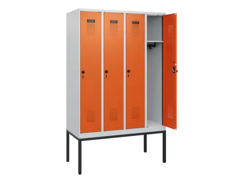 schoollocker,HxBxD 1950x1200x500mm,4vak,vak B 300mm,draaigrendel