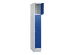 lockerkast,HxBxD 1950x300x500mm,1x4vakken,vak B 300mm,cil.-slot,sokkel