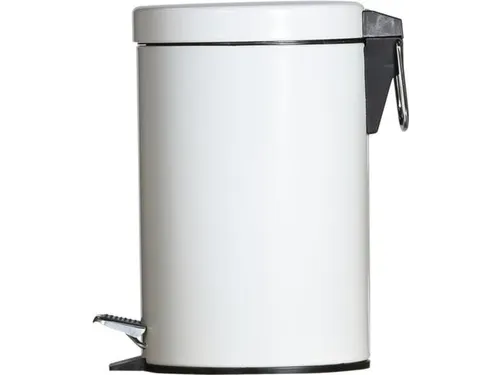 pedaalemmer,3l,HxØ 270x167mm,binnenbak kunststof,romp metaal wit