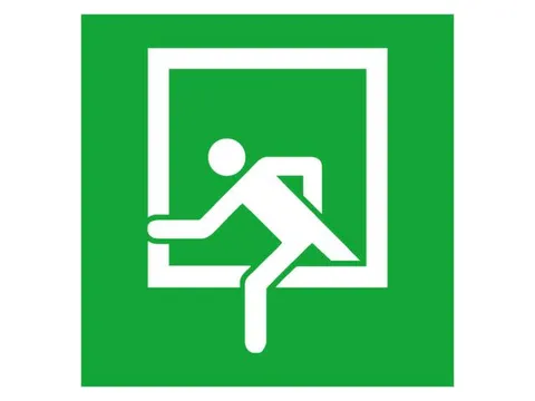 Bord Voor Vluchtroutesignalering,Nooduitgang,Sticker,Folie