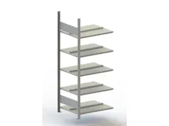 Inhaakstelling Aanbouwveld 1850x756x636mm 5Legborden 80kg Ral7035