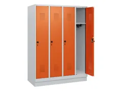 schoollocker,HxBxD 1630x1200x500mm,4vak,vak B 300mm,draaigrendel