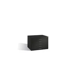 tekeningenkast,HxBxD 760x1100x765mm,romp RAL7021,front RAL3003