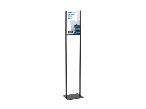 Infostandaard zwart metaal met acryl bord A4