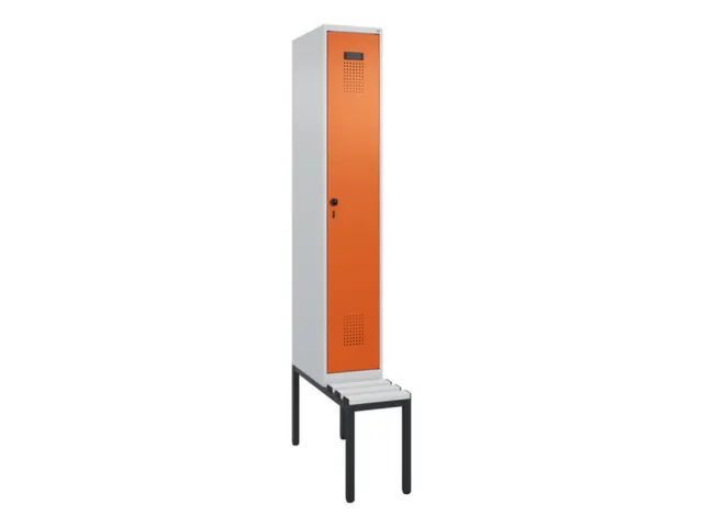 locker met bank,voor scheiding van kleding,HxBxD 2120x300x815mm,1vak