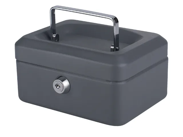 Geldkist Quantore 150x115x80mm grijs