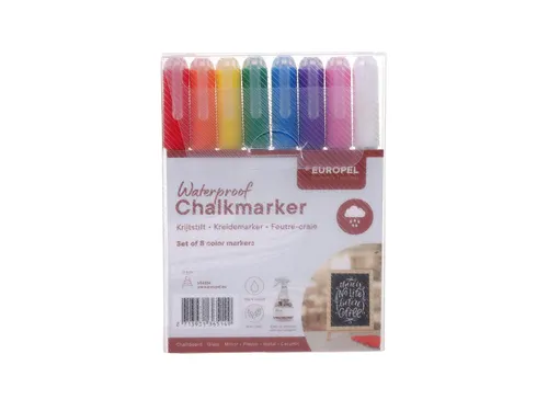 Krijtstift Europel watervast 1-3mm assorti etui 8 stuks