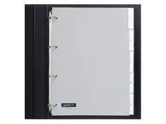 Tabbladen Quantore A4 4-gaats 5-delig met venster grijs PP