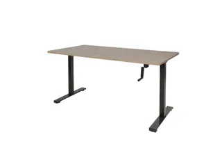 Slinger Bureau Zit-sta Zwart Poot 160x80cm Blad Robson Eiken - 1
