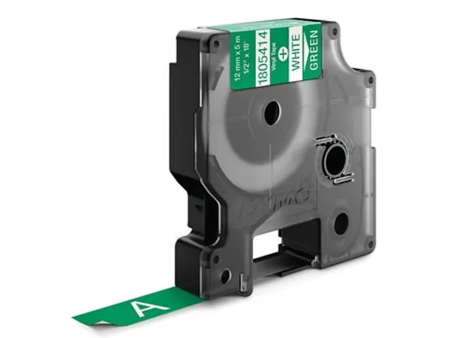 RHINO vinyltape 12 mm, wit op groen 1805414