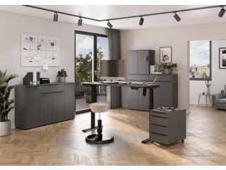Elektrisch ihv bureau,HxBxD 710-1190x1400x800mm,blad zwart - 3