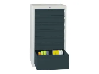 ladekast HxBxD 900x500x500mm 7laden slot RAL7035 front RAL7016 - 2