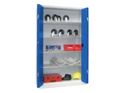 Vouwdeurkast 1950x1200x500mm 4legborden Verzinkt Ral7035 Front Ral5010