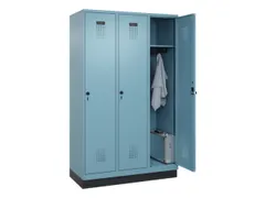 locker,HxBxD 1950x1200x500mm,3vak,vak B 400mm,draaigrendel,sokkel