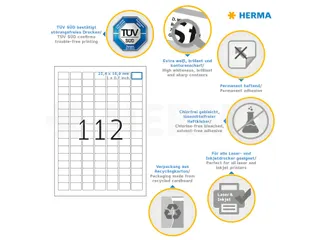 HERMA 4334 Premium etiketten A4 25,4x16,9mm Wit 2800 stuks - 3