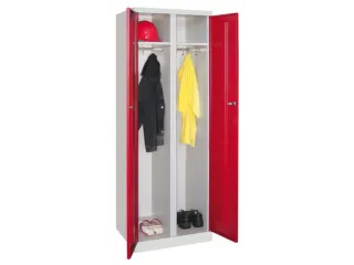 kleding-/wasgoedkast,HxBxD 1800x600x500mm,RAL7035,front RAL3000 - 1