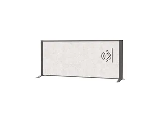 Akoestisch Bureauscherm MAULconnecto 120x50cm vrijstaand Antr/L.grijs - 1