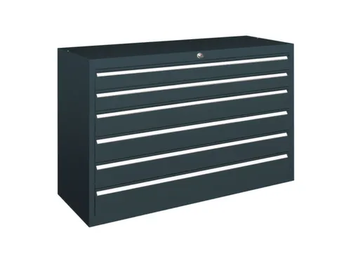 ladekast HxBxD 600x1023x600mm 5laden slot RAL7035 front RAL5012