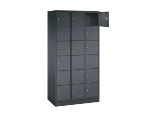 lockerkast,HxBxD 1950x920x500mm,3x6vakken,cil.-slot,sokkel - 1