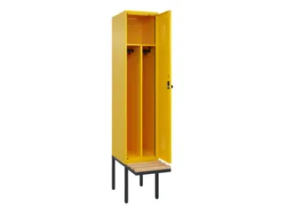 locker met bank,voor scheiding van kleding,HxBxD 2120x400x815mm,1vak - 1