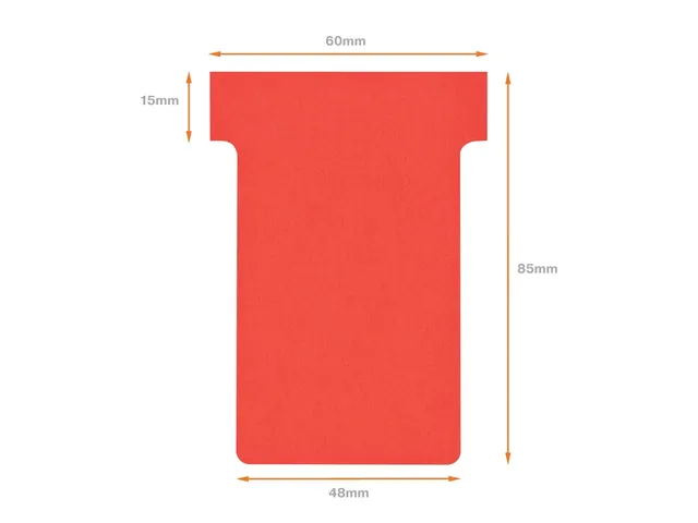 Planbord T-kaart Nobo nr 2 48mm rood