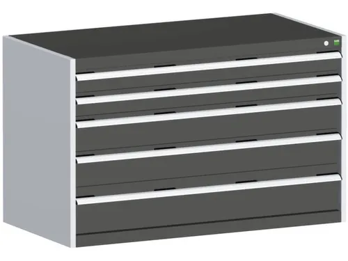 ladekast 800x1300x750mm 5laden zware lasten RAL7035 front RAL7016