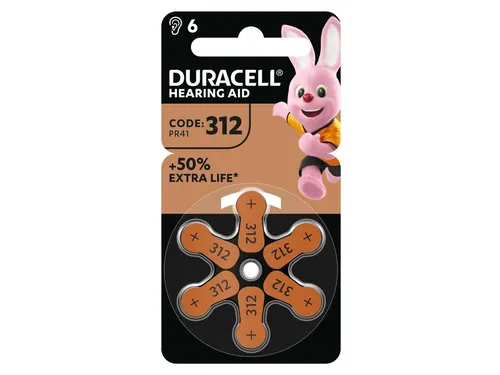 Batterij Duracell Hearing DA312 Ø7,9mm 180mAh 6 stuks