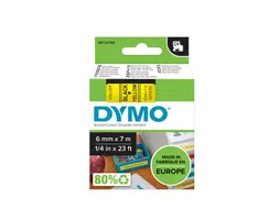 Labeltape Dymo 43618 LabelManager D1 polyester 6mm zwart op geel