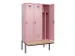 locker met bank,voor scheiding van kleding,HxBxD 2120x1200x815mm,3vak