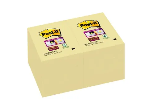 Super Sticky Notes Canary Yellow, 47,6 x 76 mm, Geel