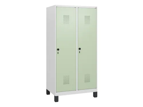 schoollocker,HxBxD 1630x800x500mm,2vak,vak B 400mm,draaigrendel,voeten