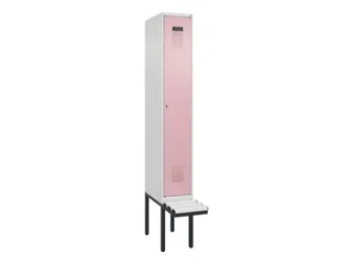 locker met bank,voor scheiding van kleding,HxBxD 2120x300x815mm,1vak - 2