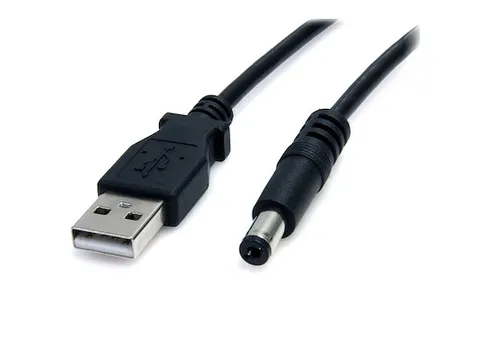 2m USB naar 5,5 mm voedingskabel type M connector