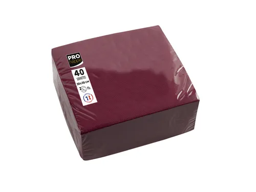 Servet Pronappe 1/4 vouw 2-laags 380x380mm 40 vel bordeauxrood