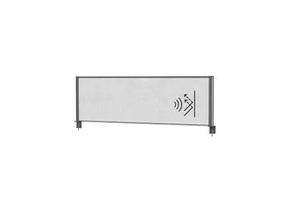 MAULconnecto scheidingsysteem 160x50cm Lichtgrijs Frame Antraciet - 1
