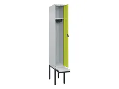 locker met bank,HxBxD 2120x300x815mm,1vak,vak B 300mm,draaigrendel