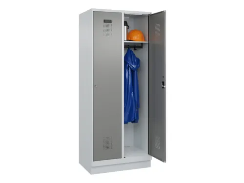 locker,HxBxD 1950x800x500mm,2vak,vak B 400mm,cil.-slot,sokkel